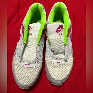 Nike Air Max Correlate Sneakers - White, Pink, and Green